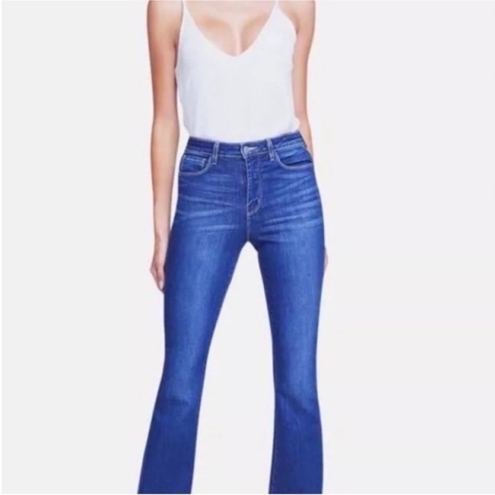 L'AGENCE High-Rise Blue Flare Jeans